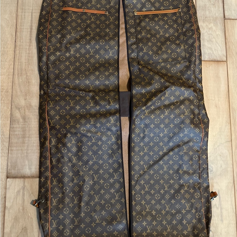 Louis Vuitton Brown and Tan Monogram Hanging Suit or Garment Bag
